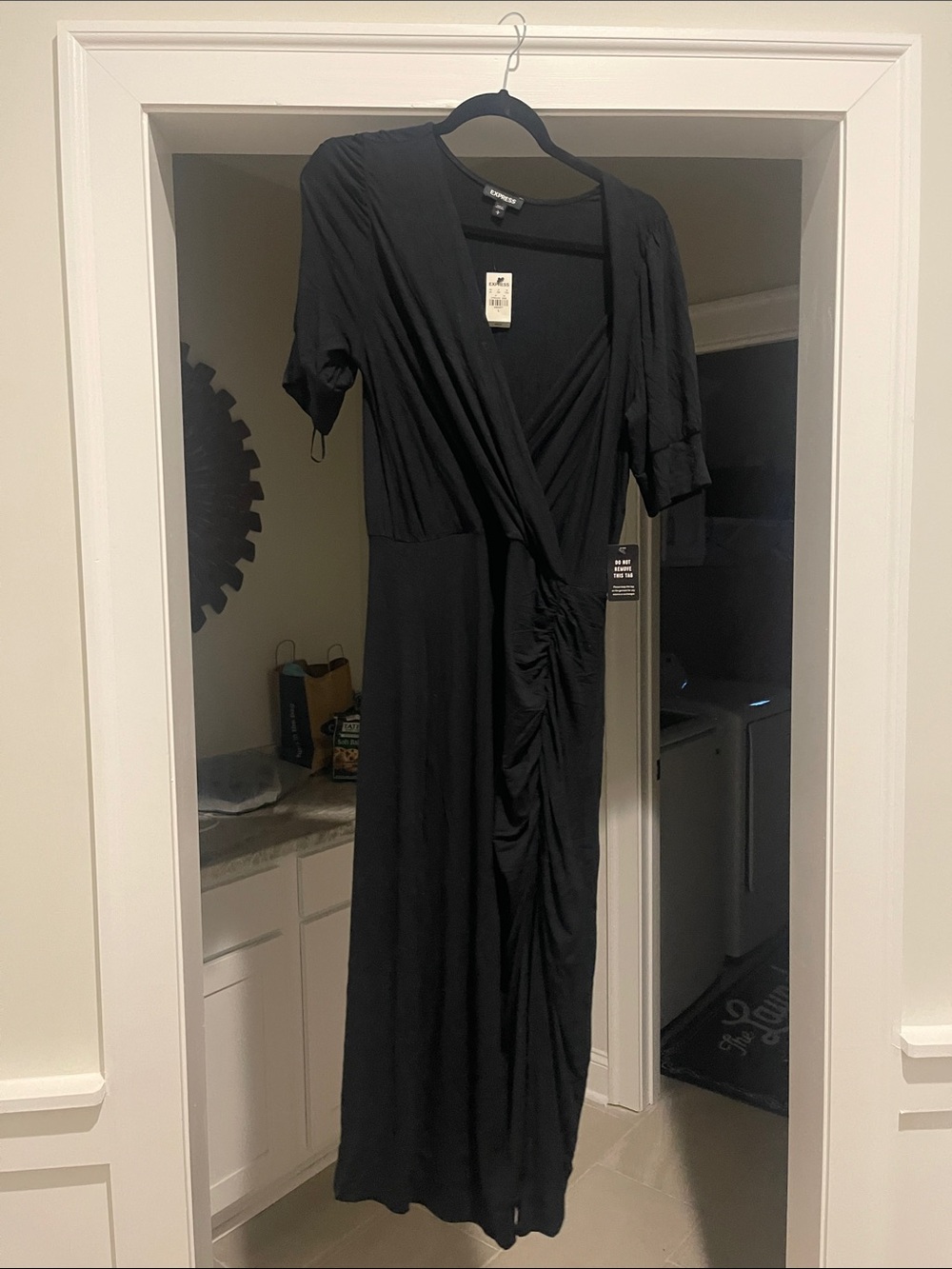 Express Black Wrap-Style Maxi Dress - Unbranded